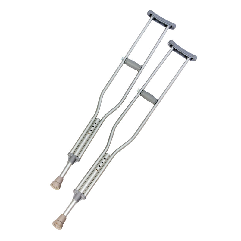 Push-Button Aluminum Crutches